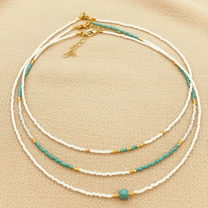 Bohemian Multi-Layered Beaded Necklace