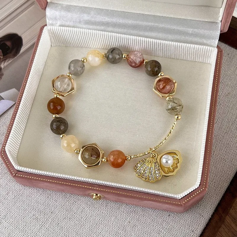 Elegant Shell Charm Beaded Bracelet